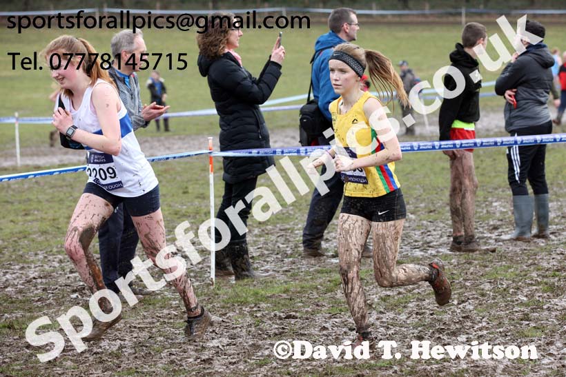 Womens under-17s 2018 British Inter Counties Cross Country Champs., Prestwold Hall, Loughborough. Photo: David T. Hewitson/Sports for All Pics